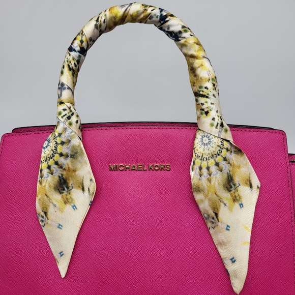 New Kaleidoscope Silk Skinny Scarf Twilly - Picture 2 of 5